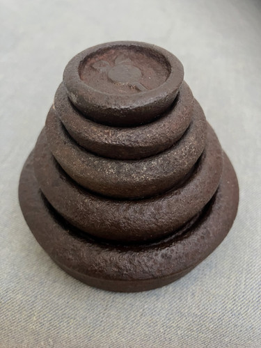 Antique stacking cast iron - 5,