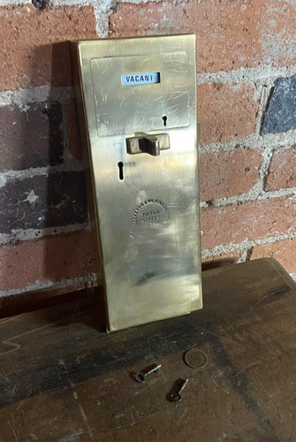 Antique brass penny toilet - brass,